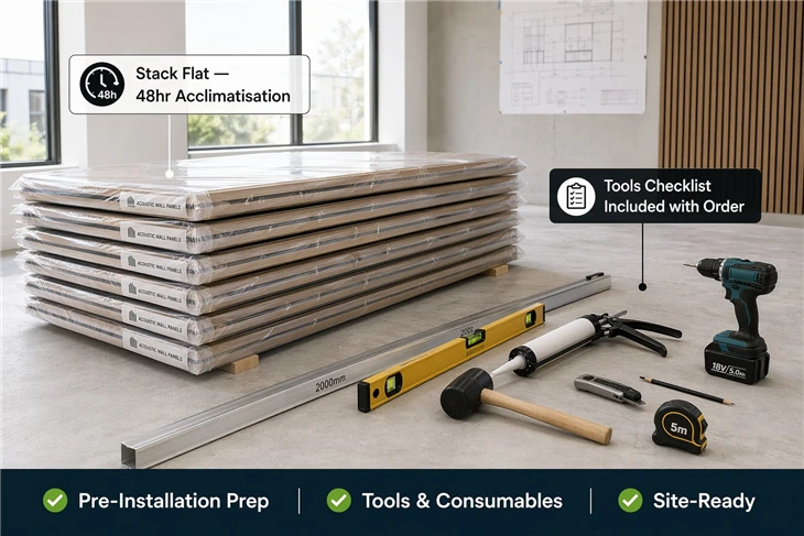 Acoustic Wall Panel System - Preparation - Eastopo